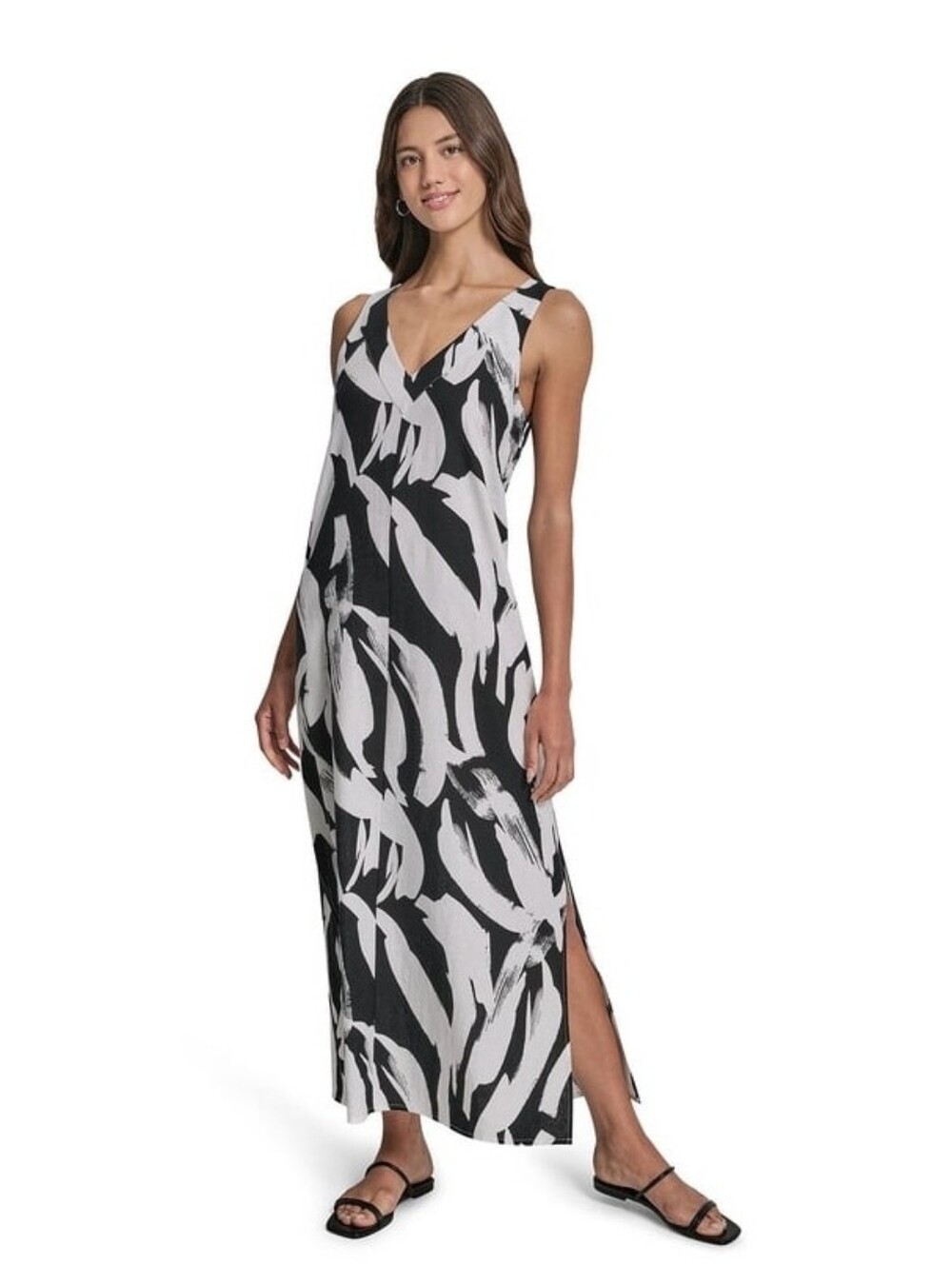 (6) Dkny ladies linen Maxi dress